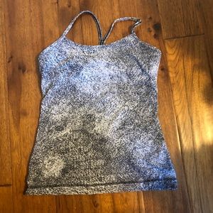 Grey Speckled Tank with Built in Bra